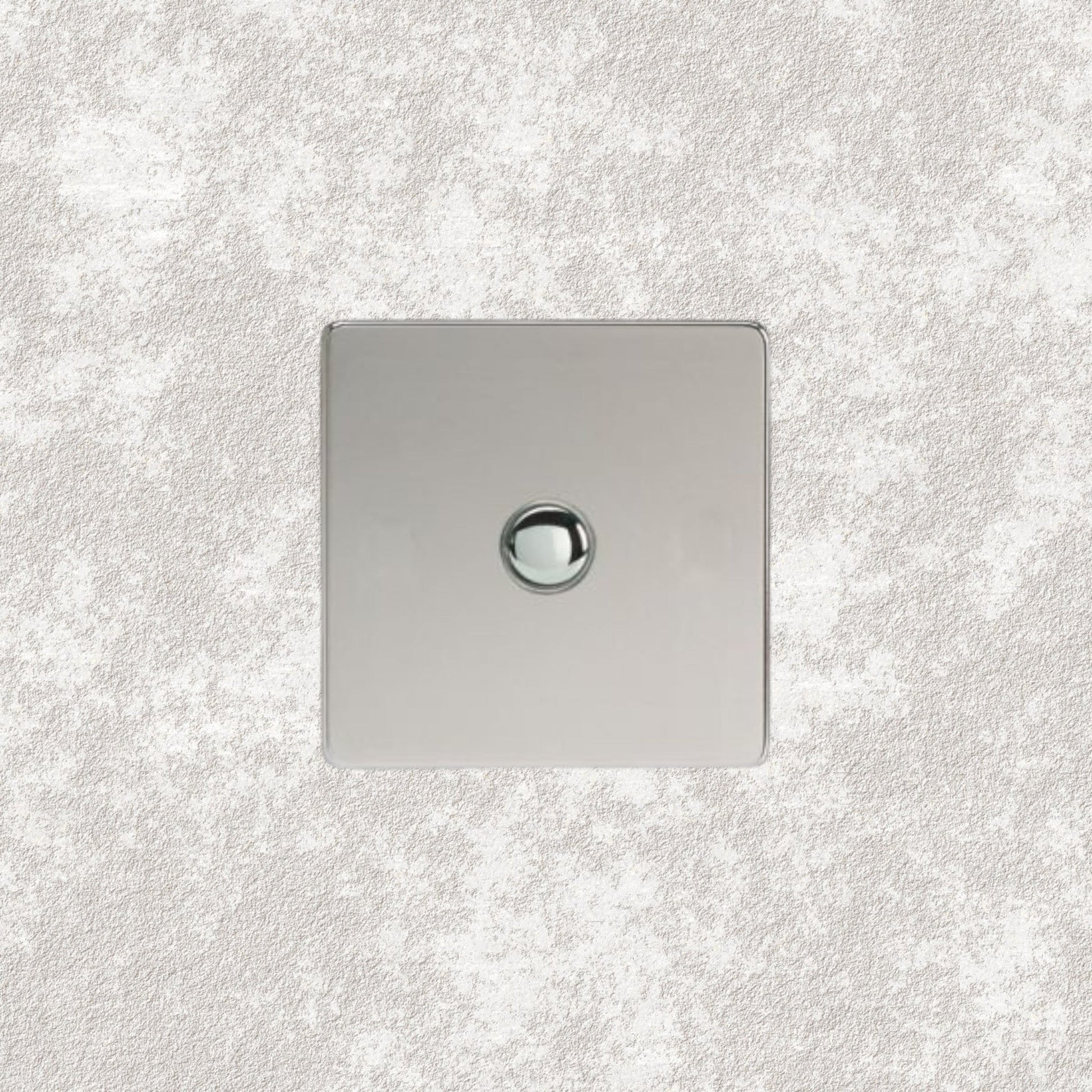 bouton poussoir simple chrome miroir
