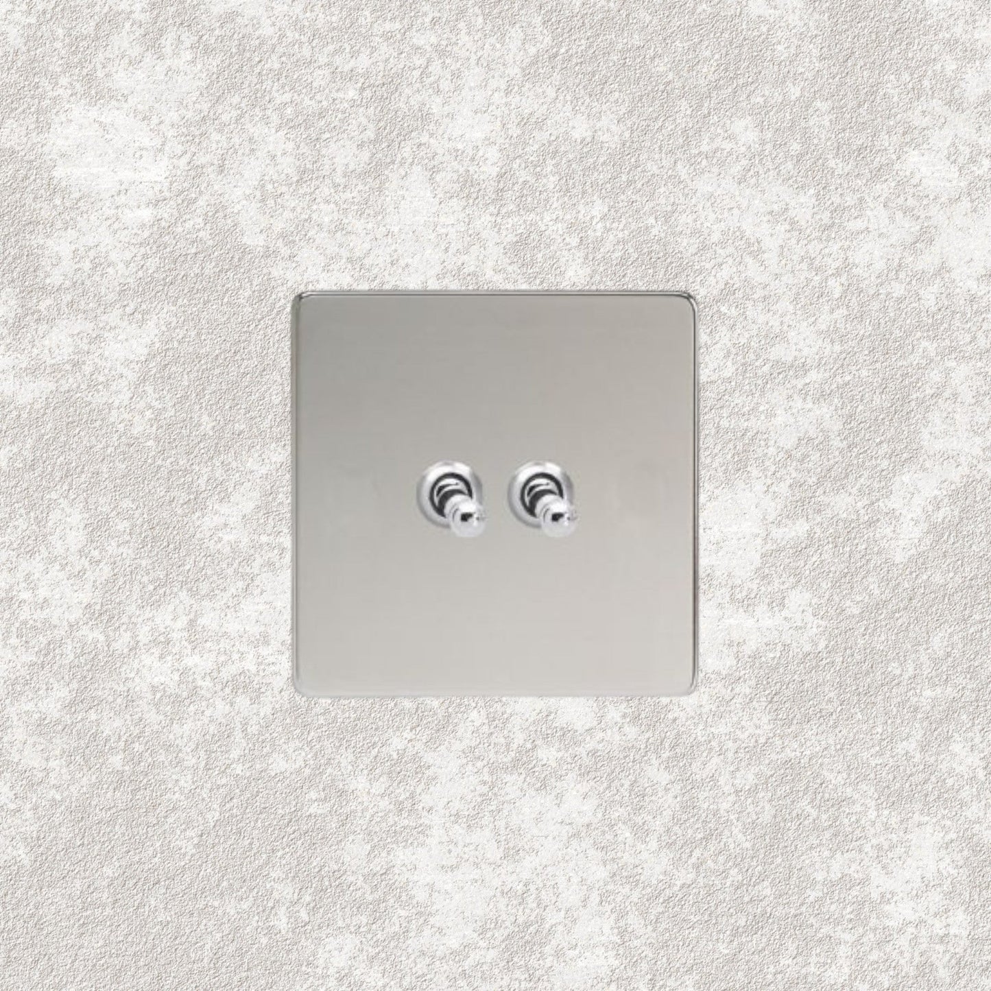 interrupteur va-et-vient double chrome miroir